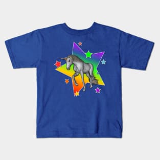 Rainbow Stars Unicorn Kids T-Shirt